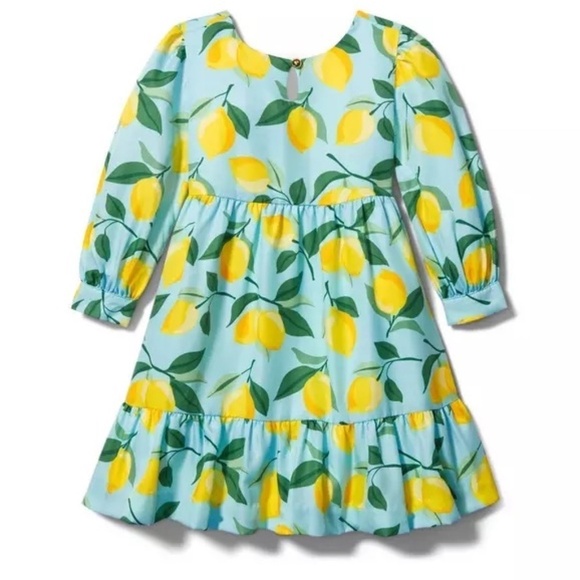 Janie and Jack Lemon Print Girl's Dress Size 6 - Picture 1 of 11